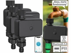 Royal Gardineer Magnetventil Bluetooth:4er-Set Programmierbarer Bewässerungscomputer Mit Bluetooth 5 & App