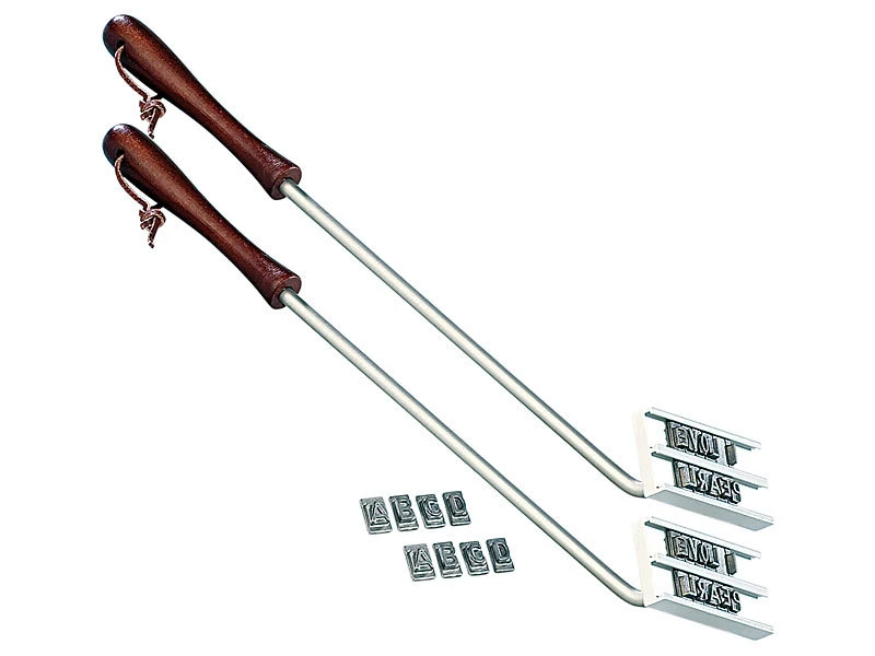 Infactory Grillstempel:2er-Set BBQ-Brandeisen Mit Wechselbaren Buchstaben 4 Infactory Grillstempel:2er-Set BBQ-Brandeisen Mit Wechselbaren Buchstaben – Bild 2