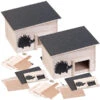 Royal Gardineer Igel Holzbausätze Kinder:2er-Set Wetterfestes Igelhaus Aus Unbehandeltem Echtholz, Bausatz -Rosenstein & Söhne Shop zx1394 3
