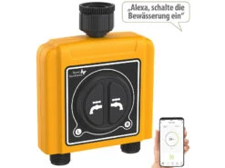Royal Gardineer WiFi Bewässerung:WLAN-Bewässerungscomputer Mit 2 Dual-Ventilen, 2-fach-Wasserverteiler -Rosenstein & Söhne Shop zx5182 6 1