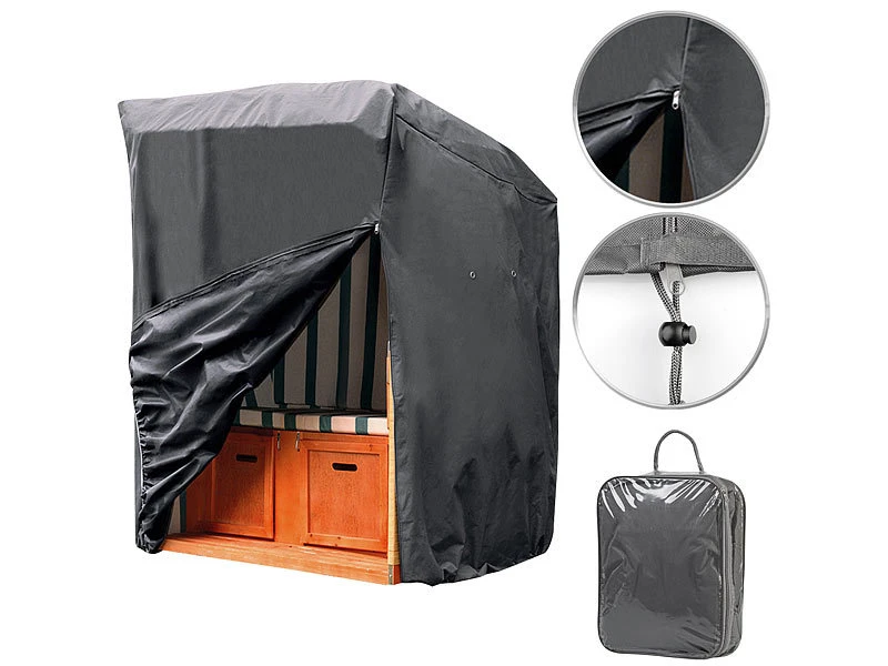 Royal Gardineer Strandkorbplane:Strandkorb-Abdeckplane, 420 D Oxford-Gewebe, 130x170x100 Cm, 170 G/m² 3 Royal Gardineer Strandkorbplane:Strandkorb-Abdeckplane, 420 D Oxford-Gewebe, 130x170x100 Cm, 170 G/m²