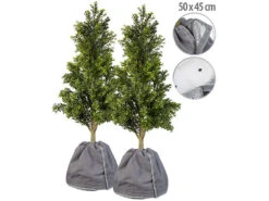 Royal Gardineer Thermohülle Für Pflanzen:2er Set Thermo-Topfschutz Für Pflanzen,50x45cm,mit Drainage,anthrazit