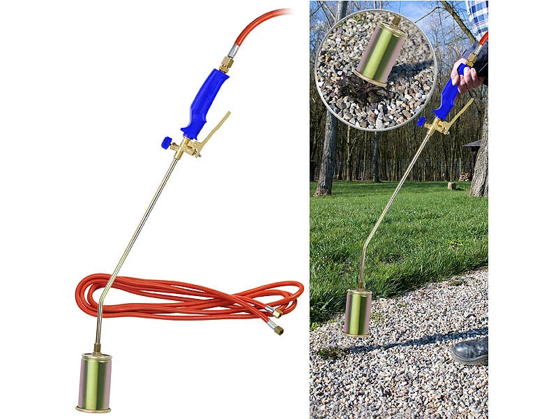 AGT Unkrautvernichter:Profi Gas-Unkrautbrenner Für Große Flächen Inklusive Druckminderer 3 AGT Unkrautvernichter:Profi Gas-Unkrautbrenner Für Große Flächen Inklusive Druckminderer