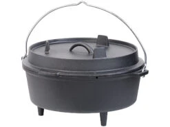 Rosenstein & Söhne Töpfe:Dutch Oven Aus Gusseisen Mit Standfüßen, 2in1-Deckel & -Pfanne, 6 L -Rosenstein & Söhne Shop zx7058 1