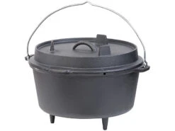 Rosenstein & Söhne Schmortopf:Dutch Oven Aus Gusseisen Mit Standfüßen, 2in1-Deckel & -Pfanne, 9 L -Rosenstein & Söhne Shop zx7059 1