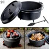 Rosenstein & Söhne Schmortopf:Dutch Oven Aus Gusseisen Mit Standfüßen, 2in1-Deckel & -Pfanne, 9 L -Rosenstein & Söhne Shop zx7059 6