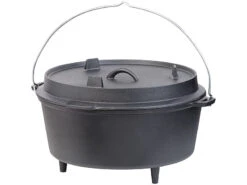 Rosenstein & Söhne Feuertopf:Dutch Oven Aus Gusseisen Mit Standfüßen, 2in1-Deckel & -Pfanne, 12 L -Rosenstein & Söhne Shop zx7060 4