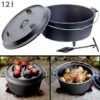 Rosenstein & Söhne Feuertopf:Dutch Oven Aus Gusseisen Mit Standfüßen, 2in1-Deckel & -Pfanne, 12 L 2 Rosenstein & Söhne Feuertopf:Dutch Oven Aus Gusseisen Mit Standfüßen, 2in1-Deckel & -Pfanne, 12 L -Rosenstein & Söhne Shop zx7060 6