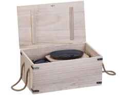 Semptec Topf:9-teiliges Gusseisen-Dutch-Oven-Set Mit Aufbewahrungskiste Aus Holz -Rosenstein & Söhne Shop zx7089 0