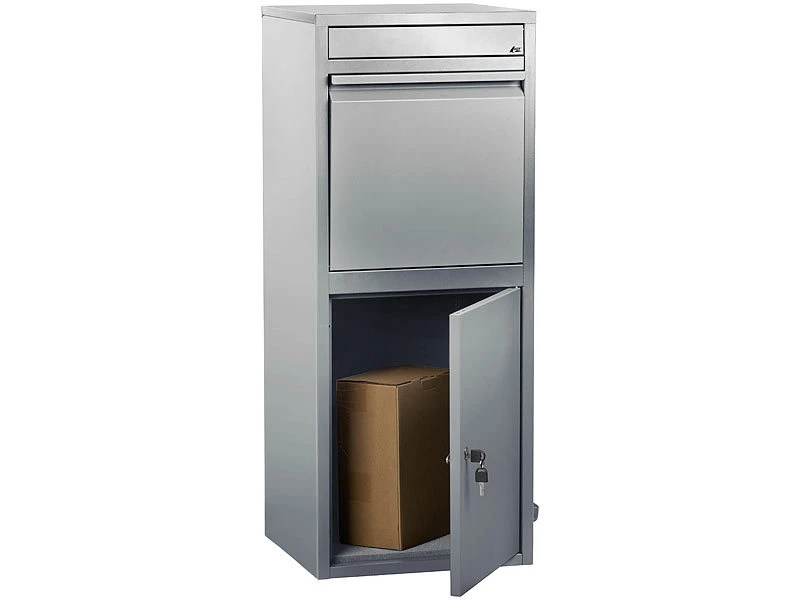 AGT 2er-Set Stand-Paketbriefkasten Mit Rückholsperre, Stahlblech 7 AGT 2er-Set Stand-Paketbriefkasten Mit Rückholsperre, Stahlblech – Bild 5