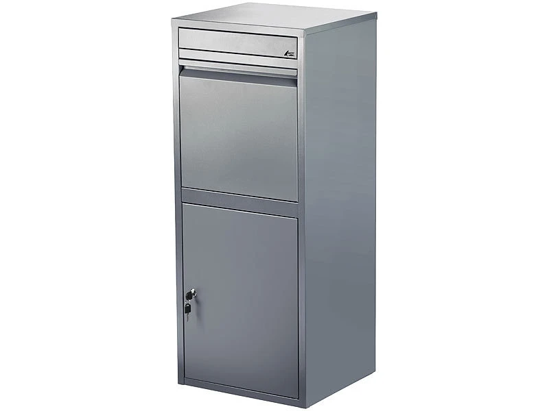 AGT 2er-Set Stand-Paketbriefkasten Mit Rückholsperre, Stahlblech 11 AGT 2er-Set Stand-Paketbriefkasten Mit Rückholsperre, Stahlblech – Bild 9