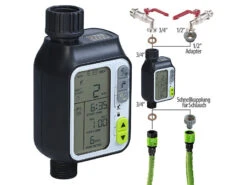 Royal Gardineer Regensensor Bewässerung:Digitaler Bewässerungscomputer Mit Display & Integriertem Regensensor -Rosenstein & Söhne Shop zx7145 6 1