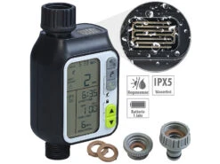 Royal Gardineer Beregnungsautomat:2er-Set Digitale Bewässerungscomputer Mit Display & Regensensor -Rosenstein & Söhne Shop zx7145 7