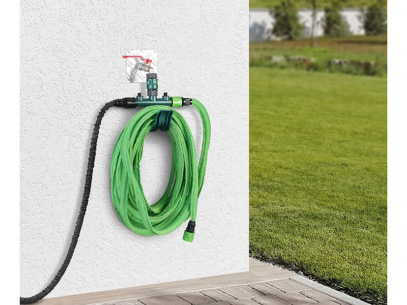 Royal Gardineer Wasserverteiler Schlauch:Regulierbarer 2-fach-Wasserverteiler Mit Praktischer Schlauchhalterung 5 Royal Gardineer Wasserverteiler Schlauch:Regulierbarer 2-fach-Wasserverteiler Mit Praktischer Schlauchhalterung – Bild 3