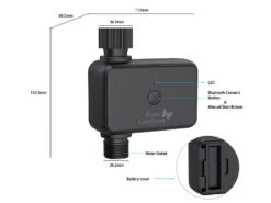 Royal Gardineer Bewässerung Bluetooth:Programmierbarer Bewässerungscomputer Mit Bluetooth 5 & App-Steuerung -Rosenstein & Söhne Shop zx7161 6