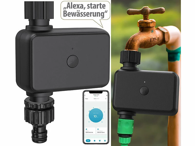 Royal Gardineer Magnetventil Bluetooth:4er-Set Programmierbarer Bewässerungscomputer Mit Bluetooth 5 & App 4 Royal Gardineer Magnetventil Bluetooth:4er-Set Programmierbarer Bewässerungscomputer Mit Bluetooth 5 & App – Bild 2