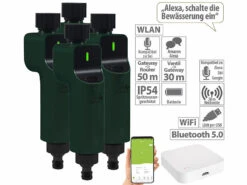 Royal Gardineer ZigBee Ventil:4 Bewässerungsventile Mit Sprach-Steuerung Inklusive ZigBee-Gateway