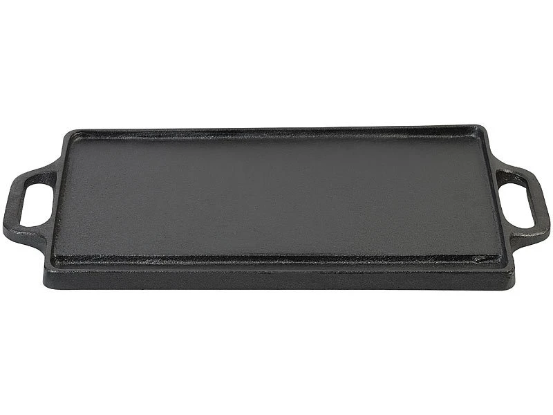 Rosenstein & Söhne BBQ Grillplatte:Gusseiserne Wende-Grillplatte, 34 X 21 Cm, 2er-Set 14 Rosenstein & Söhne BBQ Grillplatte:Gusseiserne Wende-Grillplatte, 34 X 21 Cm, 2er-Set – Bild 12