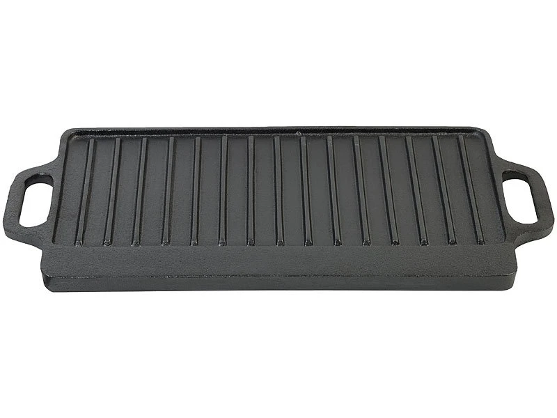 Rosenstein & Söhne BBQ Grillplatte:Gusseiserne Wende-Grillplatte, 34 X 21 Cm, 2er-Set 15 Rosenstein & Söhne BBQ Grillplatte:Gusseiserne Wende-Grillplatte, 34 X 21 Cm, 2er-Set – Bild 13