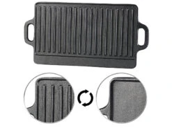 Rosenstein & Söhne BBQ Grillplatte:Gusseiserne Wende-Grillplatte, 34 X 21 Cm, 2er-Set 22 Rosenstein & Söhne BBQ Grillplatte:Gusseiserne Wende-Grillplatte, 34 X 21 Cm, 2er-Set -Rosenstein & Söhne Shop zx7175 2