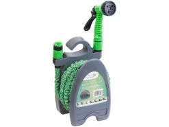 Royal Gardineer Schlauch:Dehnbarer Gartenschlauch PRO.V3 Mit Brause Und Wandhalter, 5-15 M