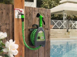 Royal Gardineer Wasser-Schlauch:2er-Set Dehnbare Gartenschläuche Mit Brause Und Wandhalter, 5-15 M -Rosenstein & Söhne Shop zx8033 3 1