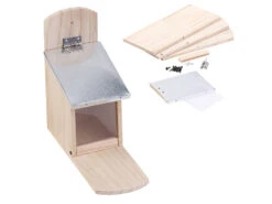 Royal Gardineer Eichhörnchenhaus:Wetterfestes Futterhaus Mit Metalldach Für Eichhörnchen, Holz-Bausatz