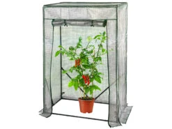 Royal Gardineer Gewächshaus-Folienzelt:2er-Set Tomaten-Folien-Gewächshäuser, Aufroll-Tür, 100x150x50 Cm, Weiß -Rosenstein & Söhne Shop zx8093 2