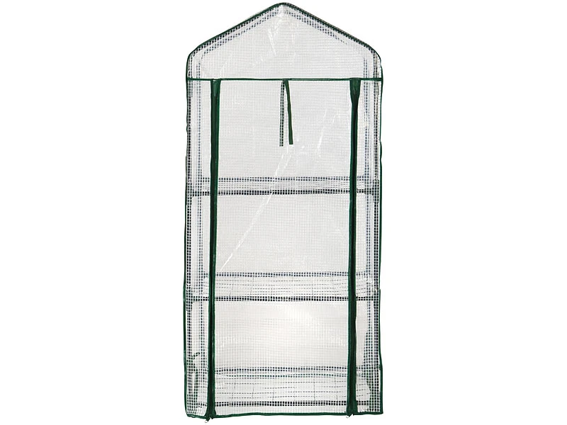 Royal Gardineer Minigewächshaus:2er-Set Folien-Gewächshäuser, 3 Etagen, Aufroll-Tür, 59x126x39cm, Weiß 11 Royal Gardineer Minigewächshaus:2er-Set Folien-Gewächshäuser, 3 Etagen, Aufroll-Tür, 59x126x39cm, Weiß – Bild 9