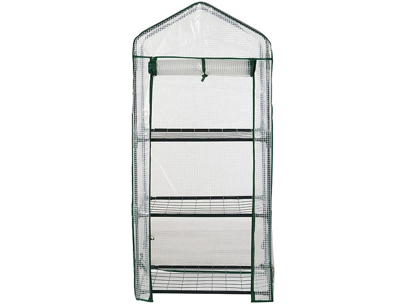 Royal Gardineer Minigewächshaus:2er-Set Folien-Gewächshäuser, 3 Etagen, Aufroll-Tür, 59x126x39cm, Weiß 10 Royal Gardineer Minigewächshaus:2er-Set Folien-Gewächshäuser, 3 Etagen, Aufroll-Tür, 59x126x39cm, Weiß – Bild 8