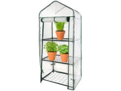 Royal Gardineer Minigewächshaus:2er-Set Folien-Gewächshäuser, 3 Etagen, Aufroll-Tür, 59x126x39cm, Weiß 17 Royal Gardineer Minigewächshaus:2er-Set Folien-Gewächshäuser, 3 Etagen, Aufroll-Tür, 59x126x39cm, Weiß -Rosenstein & Söhne Shop zx8094 6