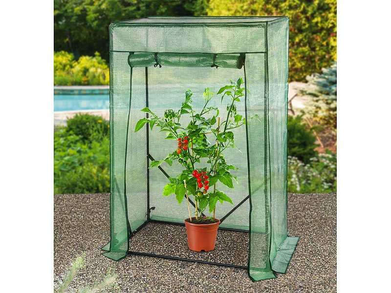 Royal Gardineer Gewächshaus Balkon:2er-Set Tomaten-Folien-Gewächshäuser, Aufroll-Tür, 100x50x150 Cm, Grün 5 Royal Gardineer Gewächshaus Balkon:2er-Set Tomaten-Folien-Gewächshäuser, Aufroll-Tür, 100x50x150 Cm, Grün – Bild 3