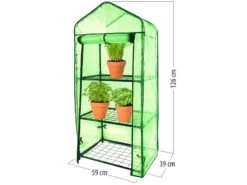 Royal Gardineer Gewächshaus Für Balkon:Folien-Gewächshaus, 4 Etagen, Aufrollbare Tür, 69 X 160 X 49 Cm, Grün -Rosenstein & Söhne Shop zx8097 3 1