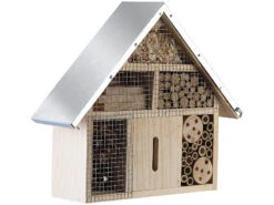 Royal Gardineer Nistkasten:Insektenhotel "Maja" Aus Naturholz, Vormontiert, Metalldach