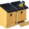 Royal Gardineer Vogelhaus:2er-Set Tannenholz-Nistkästen Für Wildvögel, 22x14x12 Cm, Vormontiert