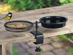 Royal Gardineer Vogelfutterbar:2er Set 2in1-Vogeltränke Und Futterstation Mit Klemmhalterung -Rosenstein & Söhne Shop zx8215 3