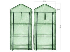 Royal Gardineer Gewächshaus-Folienzelte:2er-Set Folien-Gewächshäuser, 3 Etagen, Aufroll-Tür, 59x126x39cm, Grün 7 Royal Gardineer Gewächshaus-Folienzelte:2er-Set Folien-Gewächshäuser, 3 Etagen, Aufroll-Tür, 59x126x39cm, Grün -Rosenstein & Söhne Shop zx8224 3