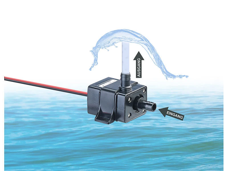 Royal Gardineer Teichpumpe:2er Set Mini-Wasserpumpe Mit 240 L/h Kapazität,Förderhöhe Bis 3m,12V 5 Royal Gardineer Teichpumpe:2er Set Mini-Wasserpumpe Mit 240 L/h Kapazität,Förderhöhe Bis 3m,12V – Bild 3