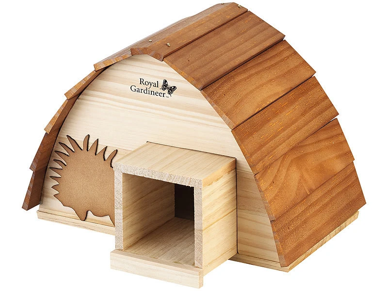 Royal Gardineer Igelhaus Baukasten:2er-Set Wetterfeste Igelhäuser Mit Schindeldach Aus Echtholz, Bausatz 11 Royal Gardineer Igelhaus Baukasten:2er-Set Wetterfeste Igelhäuser Mit Schindeldach Aus Echtholz, Bausatz – Bild 9