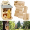 Royal Gardineer Natur-Holzbausatz Kinder:Eichhörnchen-Futterhaus Mit Maiskolbenhalter Und Metalldach, Bausatz -Rosenstein & Söhne Shop zx8254 4 1