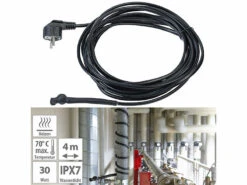 Royal Gardineer Heizungsschlauch:2er-Set Frostschutzkabel Mit Thermostat, 4 M Heizkabel, 60 Watt, IPX7 -Rosenstein & Söhne Shop zx8296 6 1