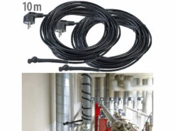 Royal Gardineer Heizkabel Pflanzen:2er-Set Frostschutzkabel Mit Thermostat, 10 M Heizkabel, 150 W, IPX7 -Rosenstein & Söhne Shop zx8311 5