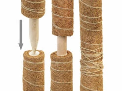 Royal Gardineer Rankhilfe Pflanzstab:4er-Set Rankhilfen Aus Kokosfaser & Holz, 2x40 Cm, 2x30 Cm, Juteschnur -Rosenstein & Söhne Shop zx8327 10 2
